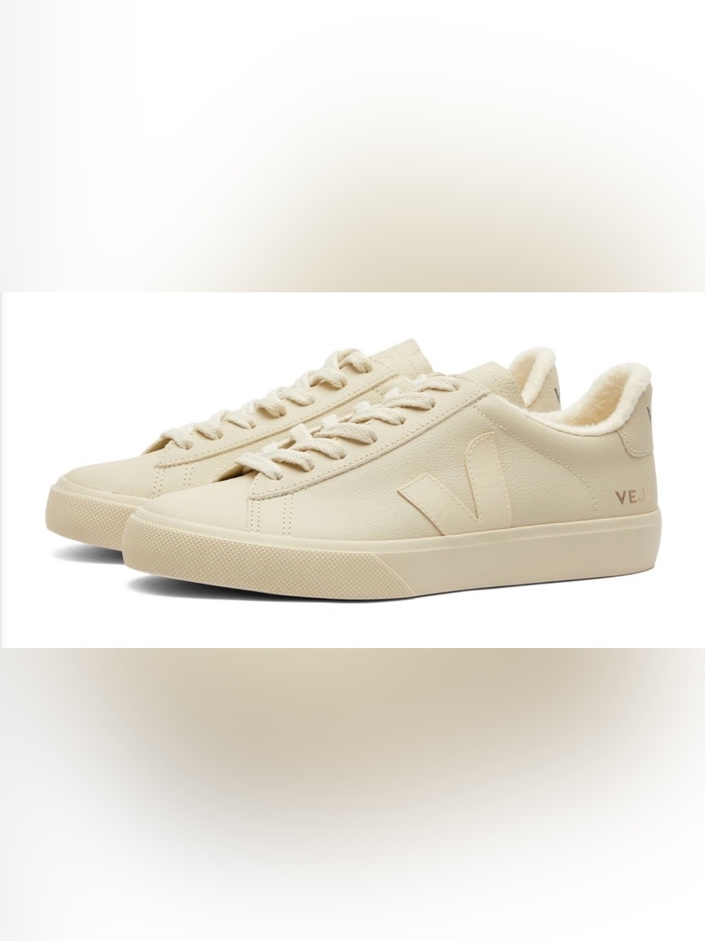 VEJA Men's Size US 10.5 Campo Fured Leather Full Pierre Sneakers